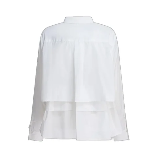 Sacai Long Sleeved Layered Ruffled Shirt