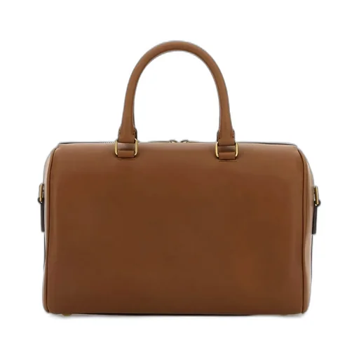 Saint Laurent Logo Debossed Zip-Up Tote Bag