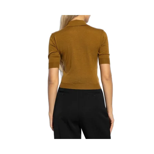 Saint Laurent Cassandre Short-Sleeved Polo Shirt