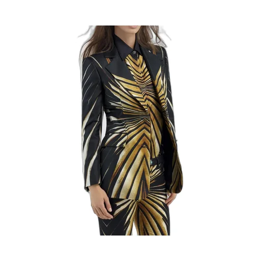 Roberto Cavalli Ray Of Gold Print Jacket