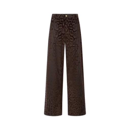 Roberto Cavalli Jaguar Pattern Corduroy Pants
