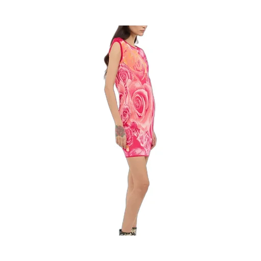 Roberto Cavalli Garden Rose Print Mini Dress