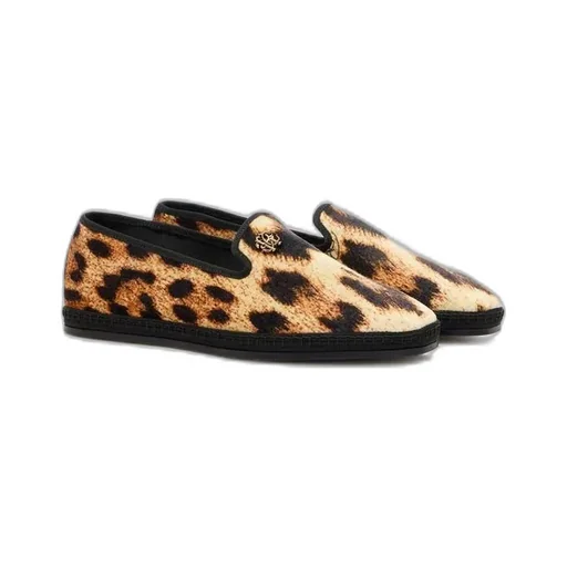 Roberto Cavalli Mirror Snake Flat Shoes
