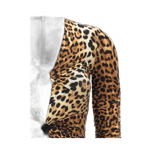 Roberto Cavalli Leopard-Printed Cut-Out Mini Dress