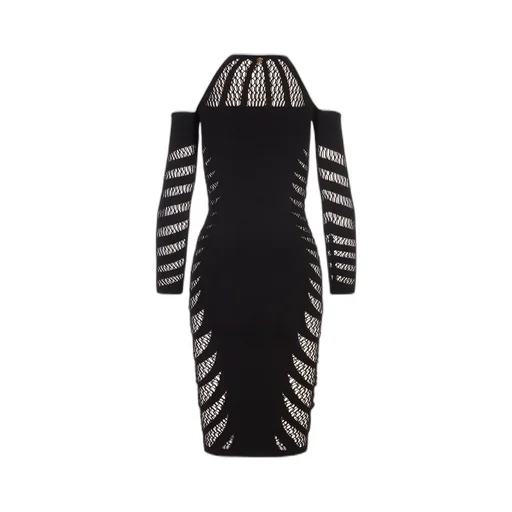 Roberto Cavalli Perforated Pattern Midi Dress