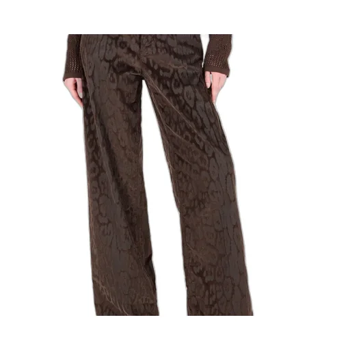 Roberto Cavalli Jaguar Pattern Corduroy Pants