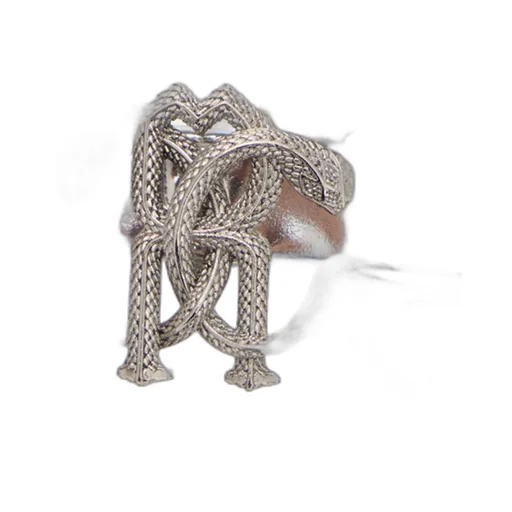 Roberto Cavalli Mirror Snake Slider Sandals
