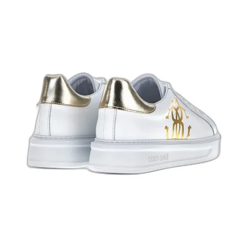 Roberto Cavalli Monogram Mirror Snake Sneakers