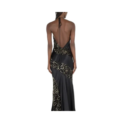 Roberto Cavalli See-Through Leopard Dress