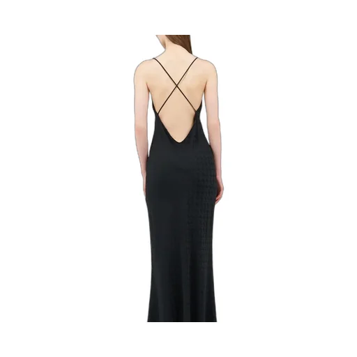 Roberto Cavalli Monogram Slip Maxi Dress