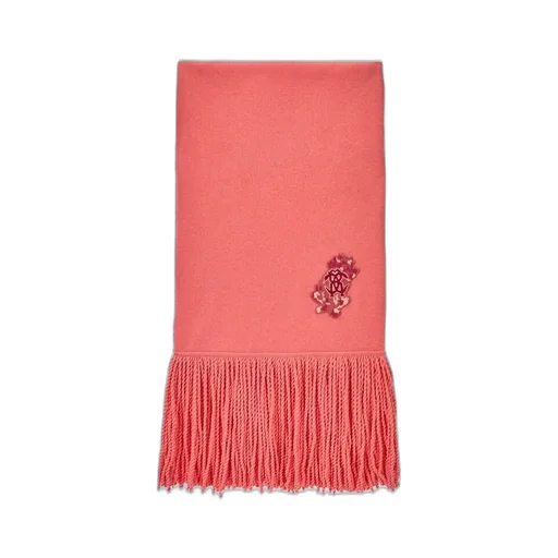 Roberto Cavalli Monogram Fringe Scarf