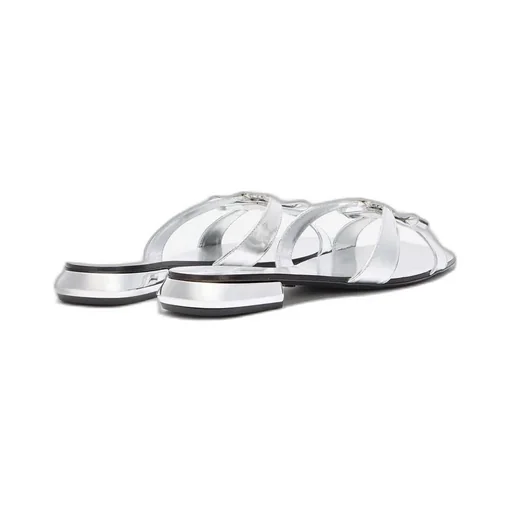 Roberto Cavalli Mirror Snake Slider Sandals