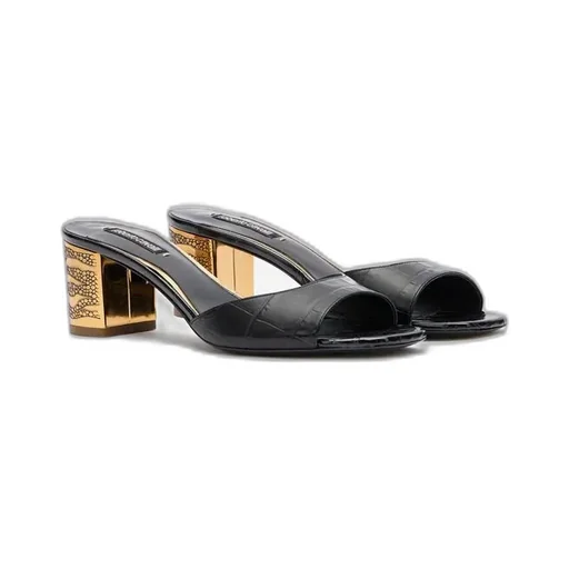 Roberto Cavalli Embossed Mules