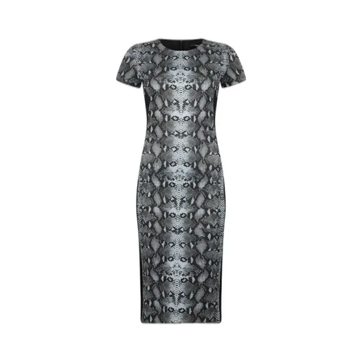 Roberto Cavalli Snake-Print Midi Dress