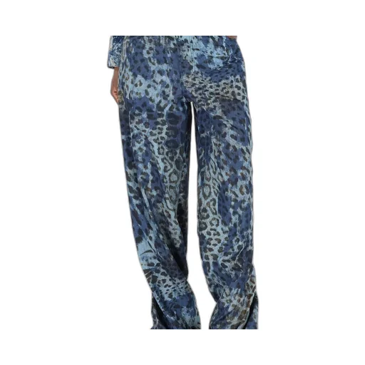 Roberto Cavalli Jaguar Print Loose Jeans