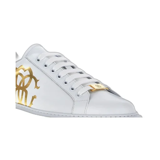 Roberto Cavalli Monogram Mirror Snake Sneakers