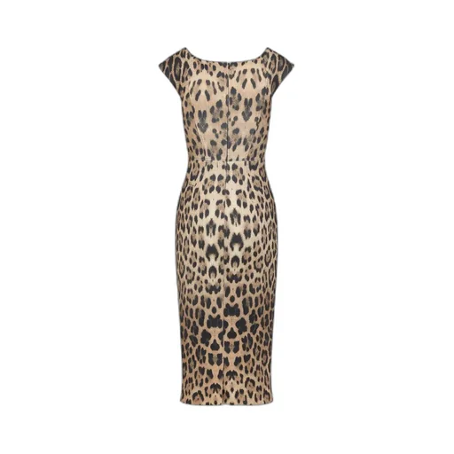 Roberto Cavalli Animal Print Midi Dress