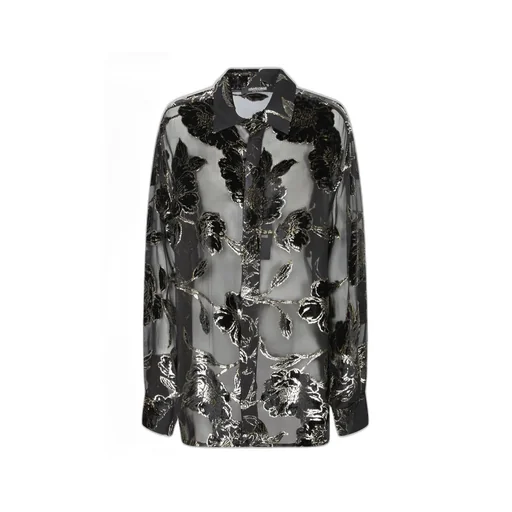 Roberto Cavalli Floral Sheer Top