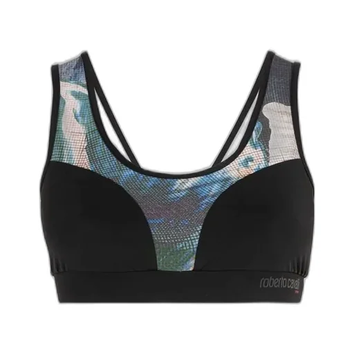 Roberto Cavalli Abstract Print Crop Top