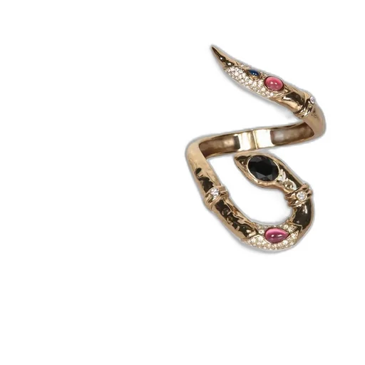 Roberto Cavalli Snake Design Crystal Bracelet