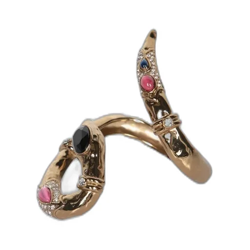 Roberto Cavalli Snake Design Crystal Bracelet