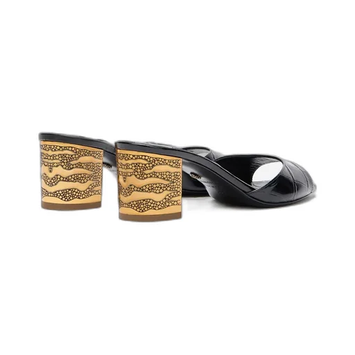 Roberto Cavalli Embossed Mules