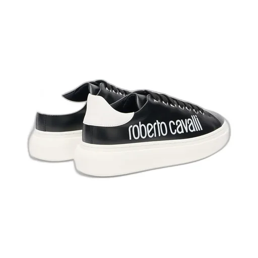 Roberto Cavalli Logo Leather Sneakers