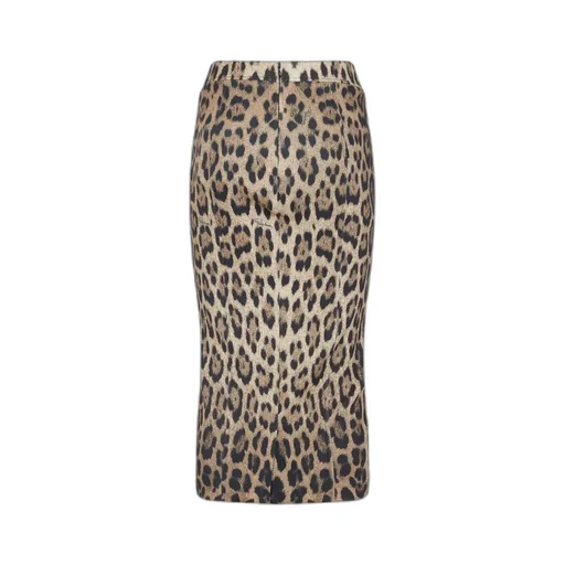 Roberto Cavalli Animal Print Midi Skirt