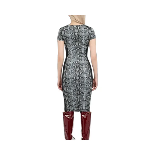 Roberto Cavalli Snake-Print Midi Dress