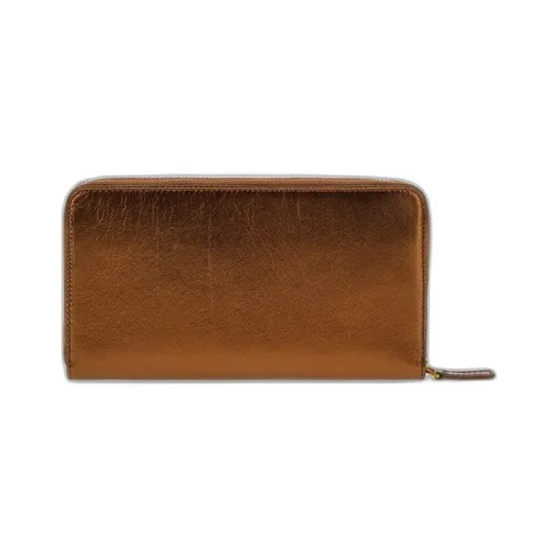Roberto Cavalli Mirror Snake Zip-Around Wallet