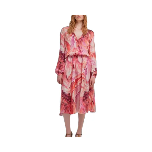 Roberto Cavalli Plumange Print Midi Dress
