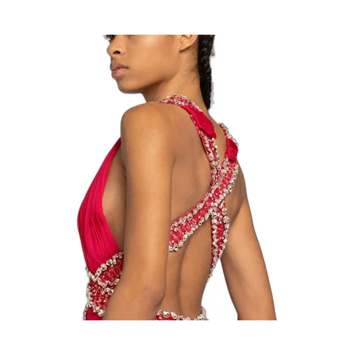 Roberto Cavalli Bead Embellished Maxi Dress