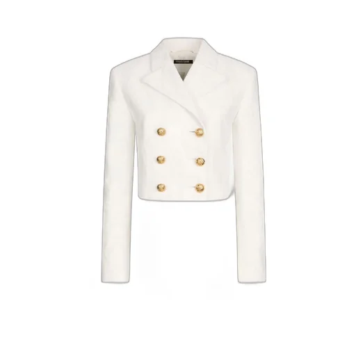 Roberto Cavalli Double-Breasted Cropped Jacket