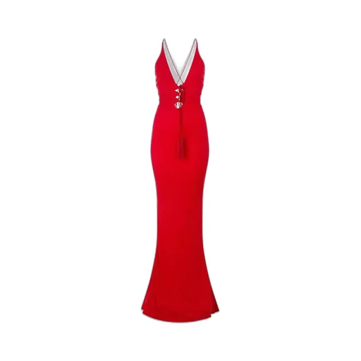 Roberto Cavalli Criss-Cross Long Dress