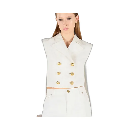 Roberto Cavalli Double-Breasted Cropped Jacket