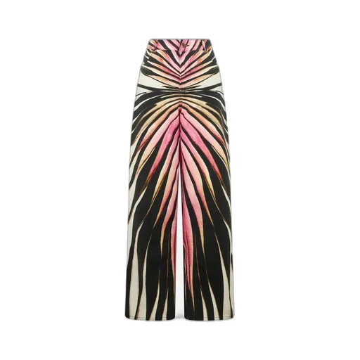 Roberto Cavalli Ray Print Palazzo Jeans