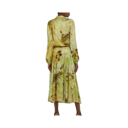 Roberto Cavalli Plumange Print Midi Dress