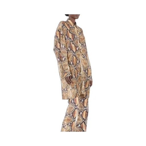 Roberto Cavalli Python Print Shirt Dress