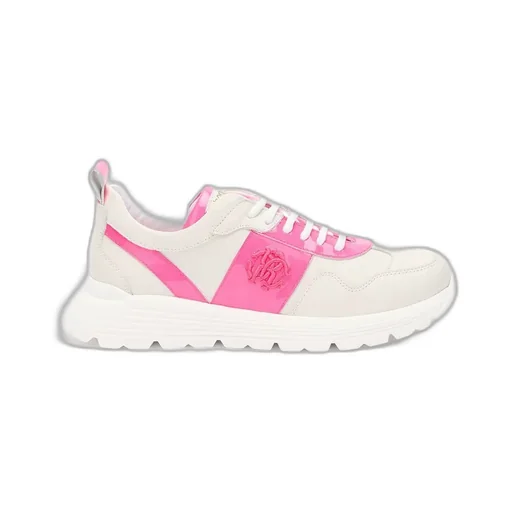 Roberto Cavalli Monogram Lace-Up Sneakers