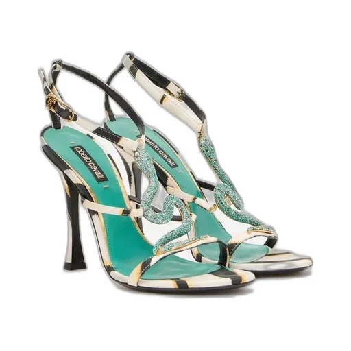 Roberto Cavalli Ray Of Sea T-Bar Sandals