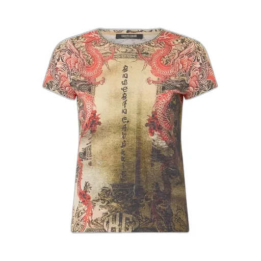 Roberto Cavalli Oriental Print T-Shirt