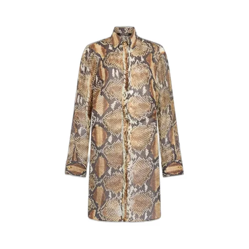 Roberto Cavalli Python Print Shirt Dress
