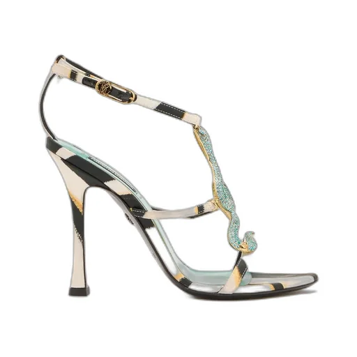 Roberto Cavalli Ray Of Sea T-Bar Sandals