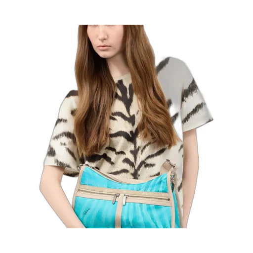 Roberto Cavalli Wavy Print Shoulder Bag