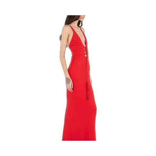 Roberto Cavalli Criss-Cross Long Dress