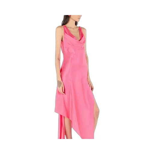Roberto Cavalli Asymmetric Snake-Print Dress