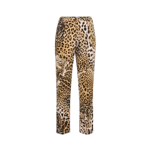 Roberto Cavalli Cropped Leopard Pants