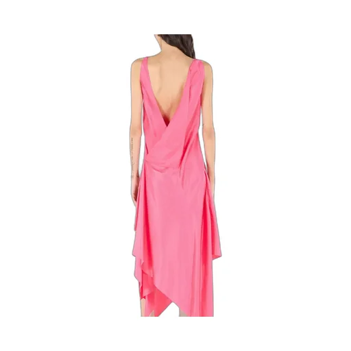 Roberto Cavalli Asymmetric Snake-Print Dress
