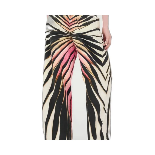Roberto Cavalli Ray Print Palazzo Jeans