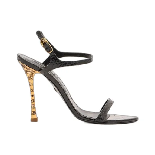 Roberto Cavalli Snake Monogram Slingback Sandals
